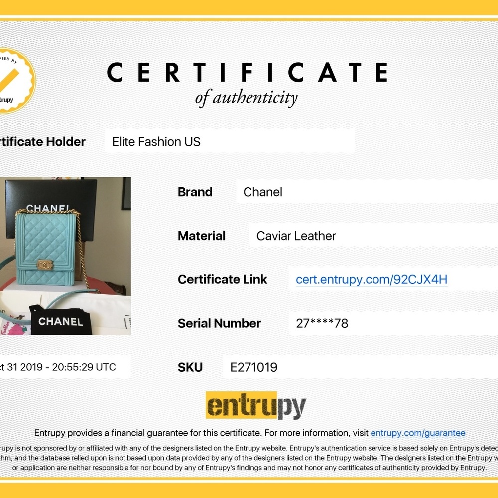 Chanel boy caviar north south blue bag - Picture 3 of 16